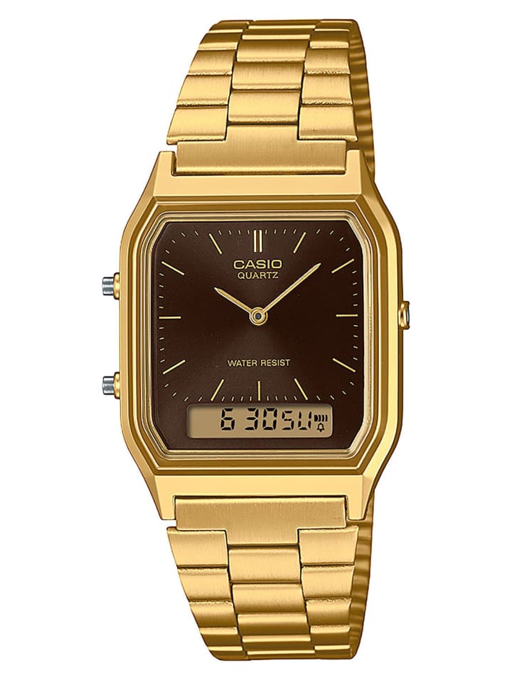 Casio Стильные аналогово-цифровые наручные часы из коллекции Edgy, золотисто-коричневые
Casio Стильные аналогово-цифровые наручные часы из коллекции Edgy, золотисто-коричневые