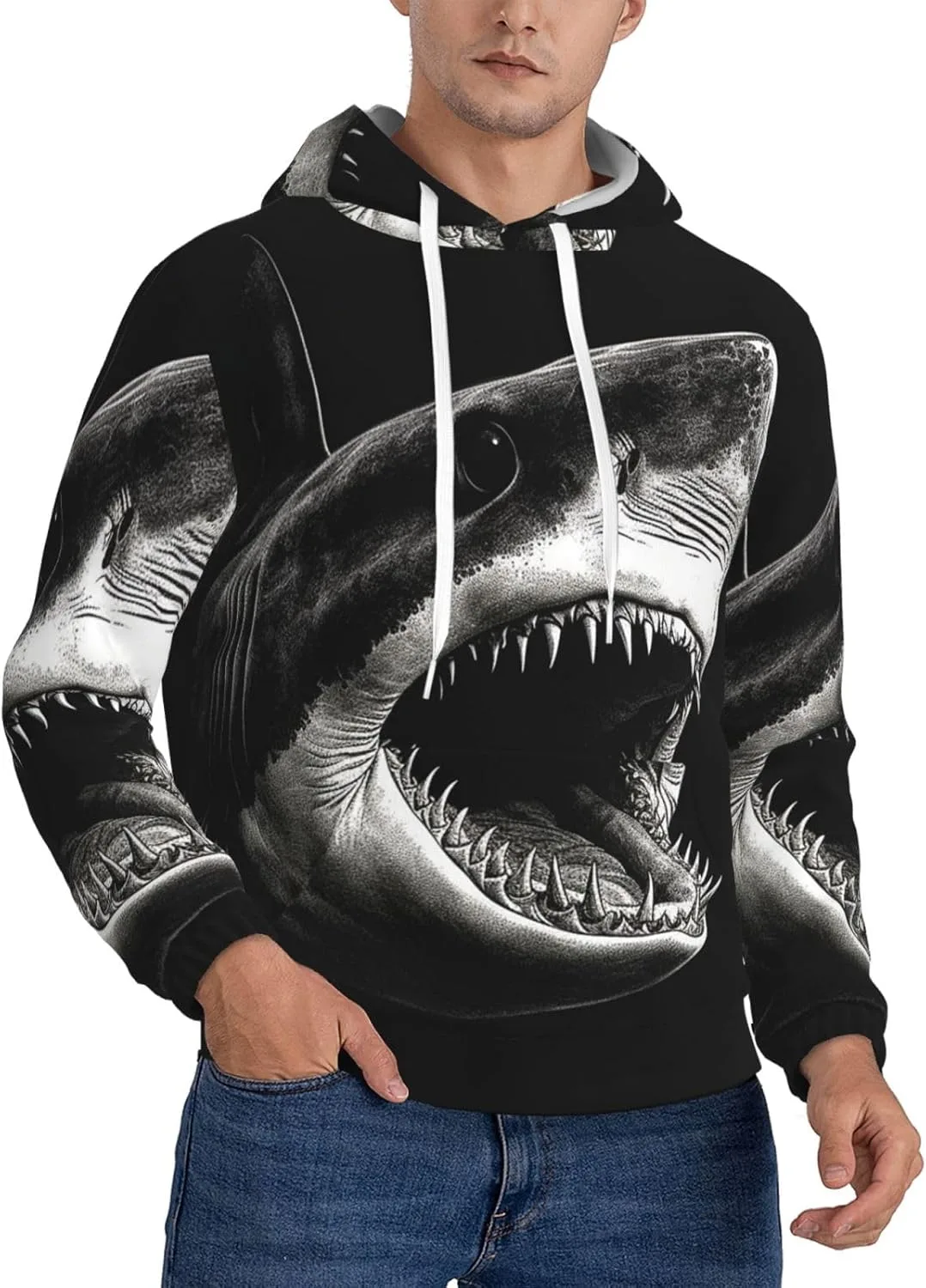 Мужской худи с капюшоном Black Shark Head, мягкий, ветрозащитный, с карманом SDTYKHJ
Мужской худи с капюшоном Black Shark Head, мягкий, ветрозащитный, с карманом SDTYKHJ