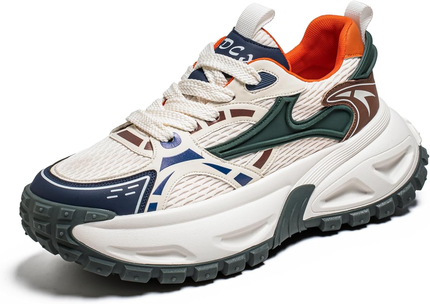 Мужские белые массивные кроссовки-блоки, стильные ретро платформы с оранжевыми и зелеными акцентами, удобная повседневная обувь Aokisx
Мужские белые массивные кроссовки-блоки, стильные ретро платформы с оранжевыми и зелеными акцентами, удобная повседневная обувь Aokisx