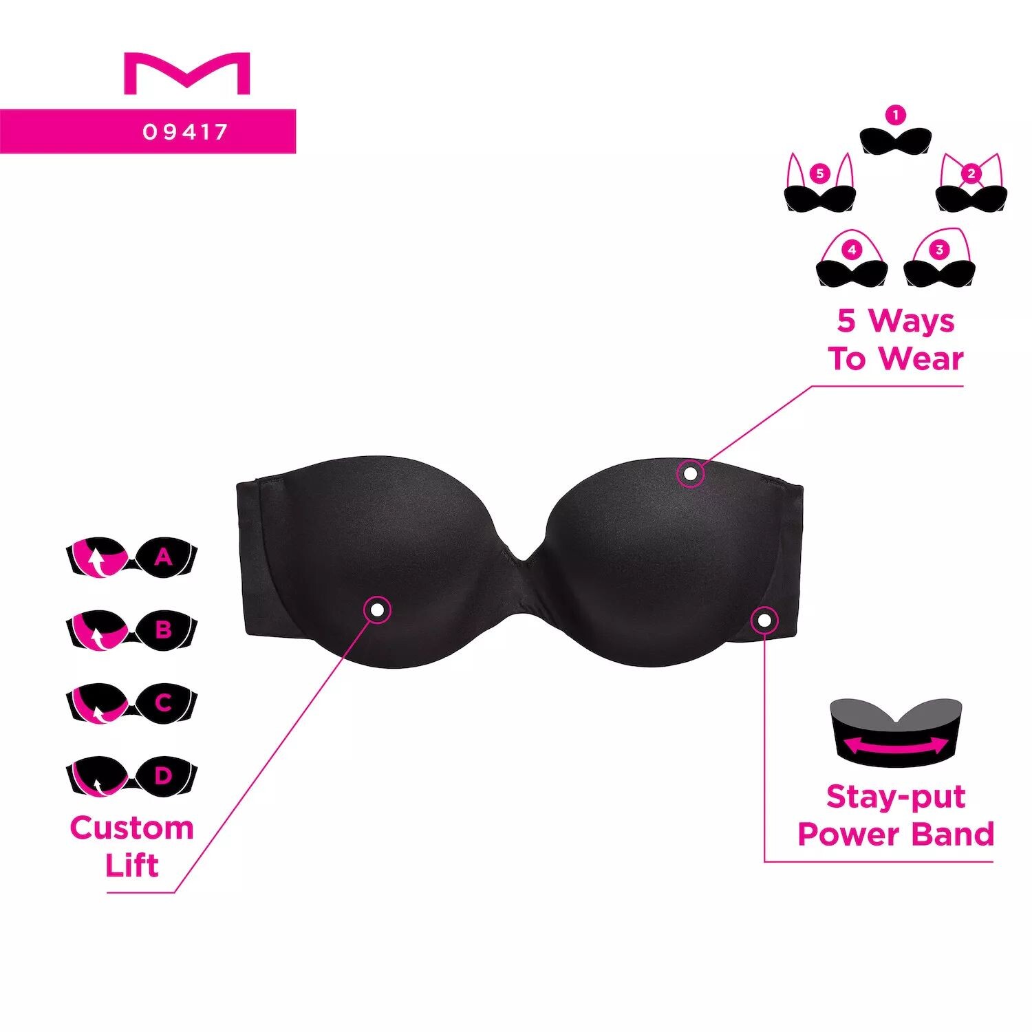 Maidenform Love the Lift Бюстгальтер-полубез бретелек Custom Lift 9417 Maidenform, белый
Maidenform Love the Lift Бюстгальтер-полубез бретелек Custom Lift 9417 Maidenform, белый