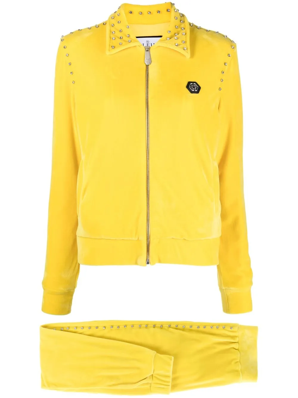 Декорированный спортивный костюм Philipp Plein, желтый
Декорированный спортивный костюм Philipp Plein, желтый