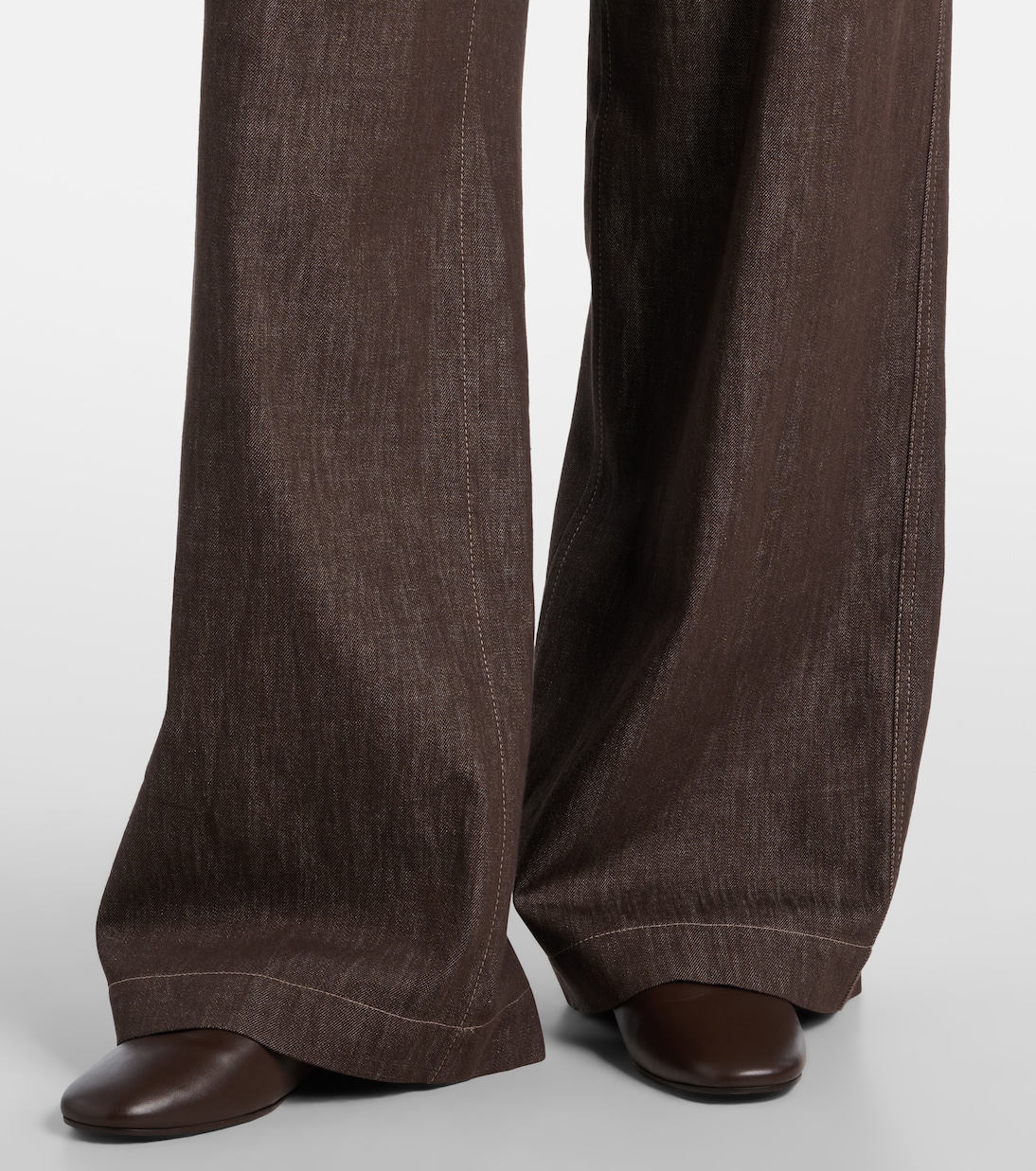 Джинсы со средней посадкой и широкими штанинами Brunello Cucinelli, коричневый
Джинсы со средней посадкой и широкими штанинами Brunello Cucinelli, коричневый