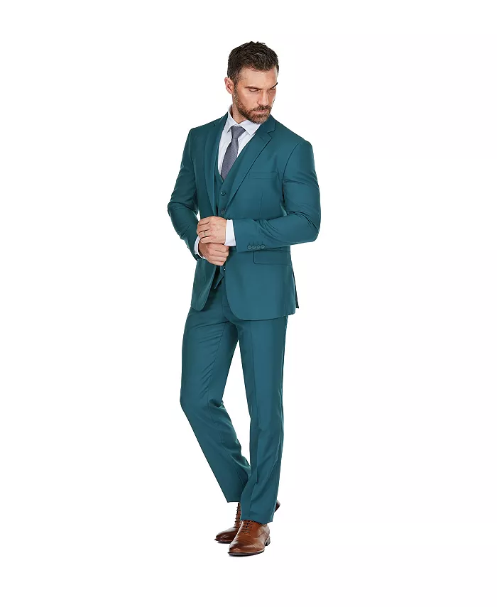 Мужской трехкомпонентный костюм Slim Fit с жилетом Braveman, зеленый
Мужской трехкомпонентный костюм Slim Fit с жилетом Braveman, зеленый