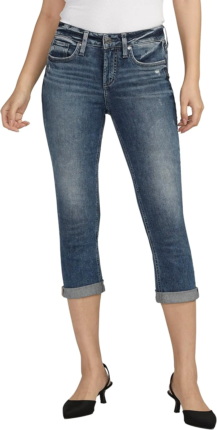 Silver Jeans Co. Женские джинсы Suki Curvy Fit Mid Rise Capri
Silver Jeans Co. Женские джинсы Suki Curvy Fit Mid Rise Capri