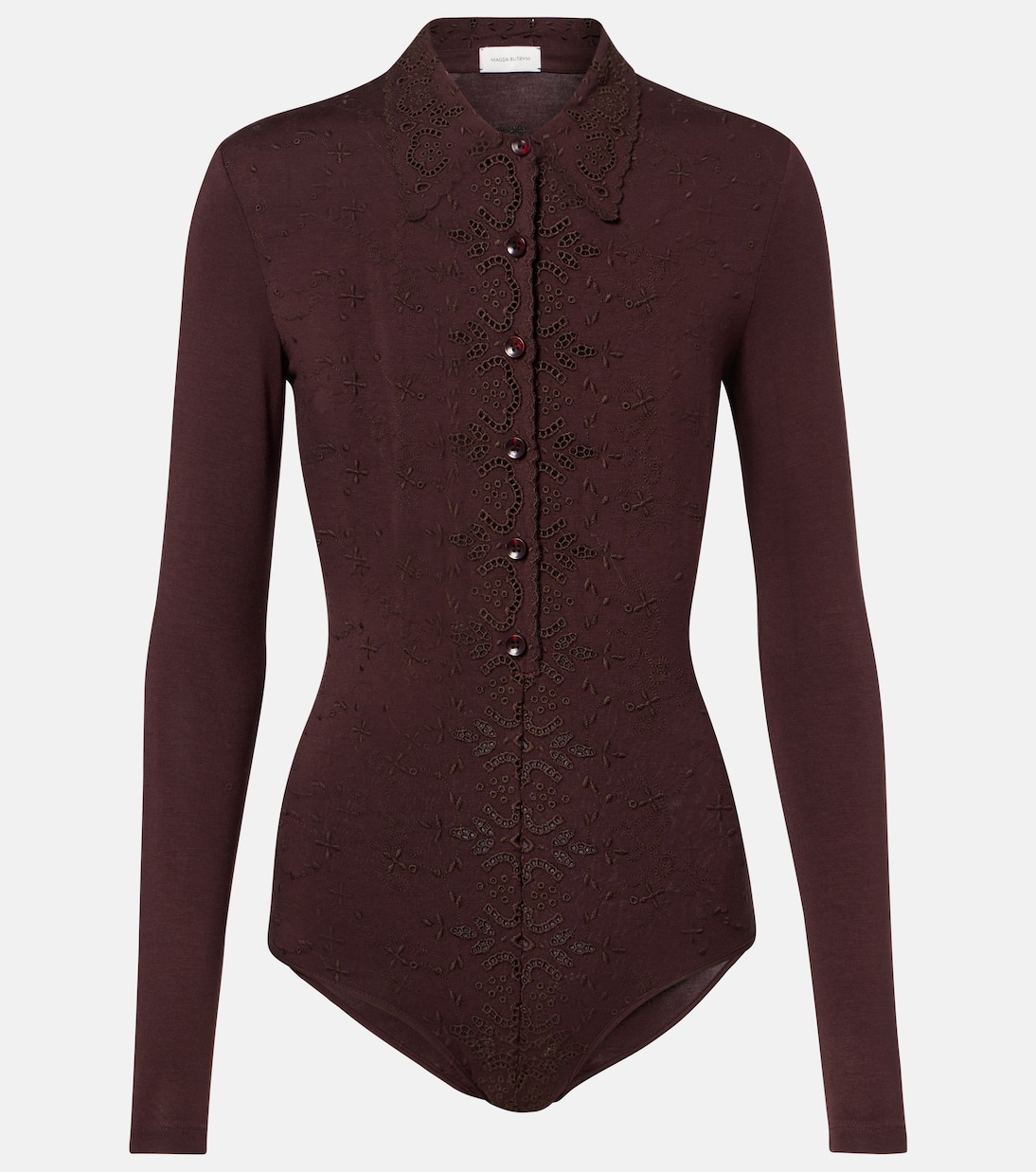 Боди из смесового хлопка с вышивкой Magda Butrym, коричневый
Боди из смесового хлопка с вышивкой Magda Butrym, коричневый