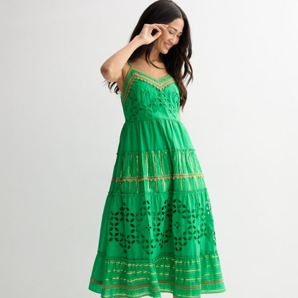 Женское многоярусное платье-комбинация без рукавов с отделкой крючком Farmers Market, цвет bright green
Женское многоярусное платье-комбинация без рукавов с отделкой крючком Farmers Market, цвет bright green
