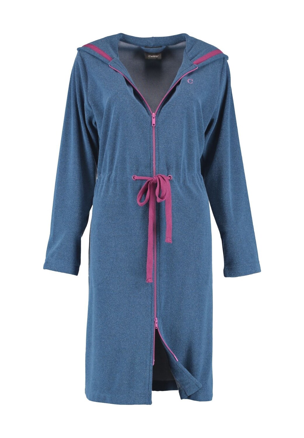 Короткий халат, капюшон, молния, пояс-туннель, женский Cawö, цвет Blau Mel Beere
Короткий халат, капюшон, молния, пояс-туннель, женский Cawö, цвет Blau Mel Beere