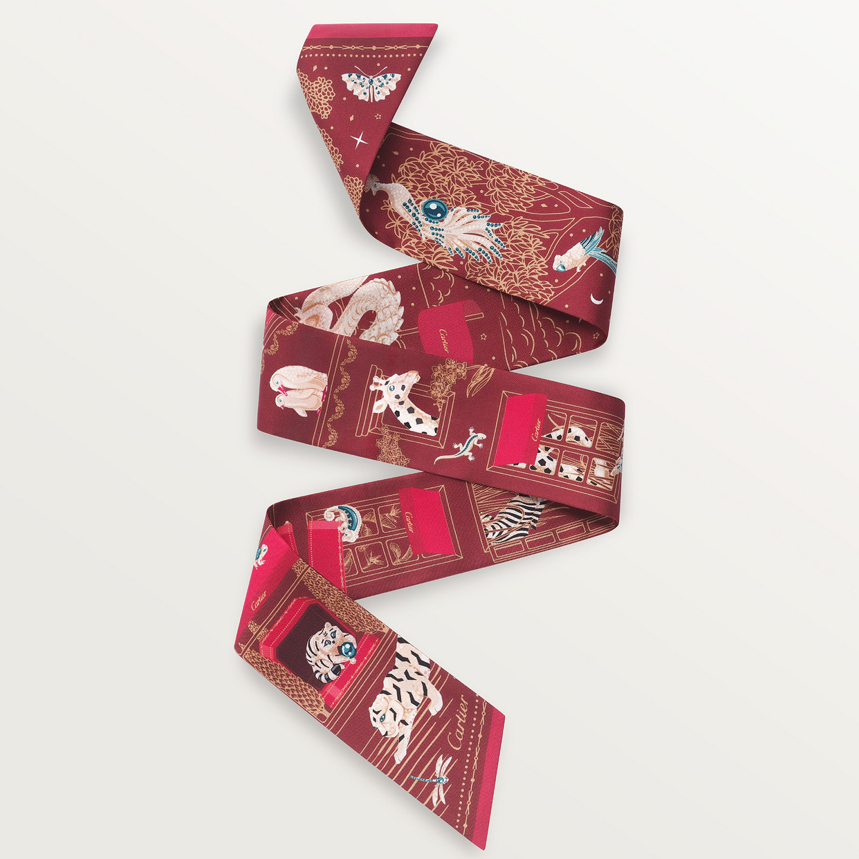 Повязка на голову Cartier Bandeau, Precious Address, красный шелковый твил
Повязка на голову Cartier Bandeau, Precious Address, красный шелковый твил