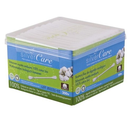 Палочки для гигиены ушей Silver Care из органического хлопка Assorted 
Палочки для гигиены ушей Silver Care из органического хлопка Assorted
