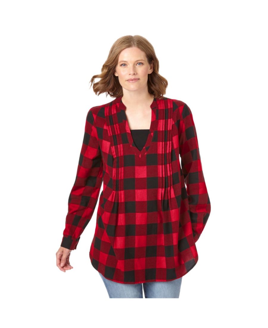 Фланелевая туника больших размеров с многослойным дизайном Woman Within, Vivid red buffalo plaid
Фланелевая туника больших размеров с многослойным дизайном Woman Within, Vivid red buffalo plaid