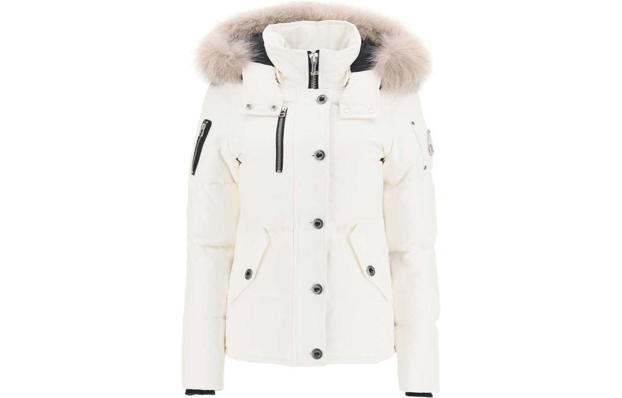 Moose Knuckles Женская зимняя пуховая куртка молочно-белого цвета, Milk White 
Moose Knuckles Женская зимняя пуховая куртка молочно-белого цвета, Milk White