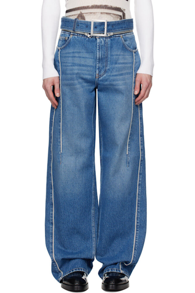 Синие джинсы «The Belted Denim» Jean Paul Gaultier 
Синие джинсы «The Belted Denim» Jean Paul Gaultier