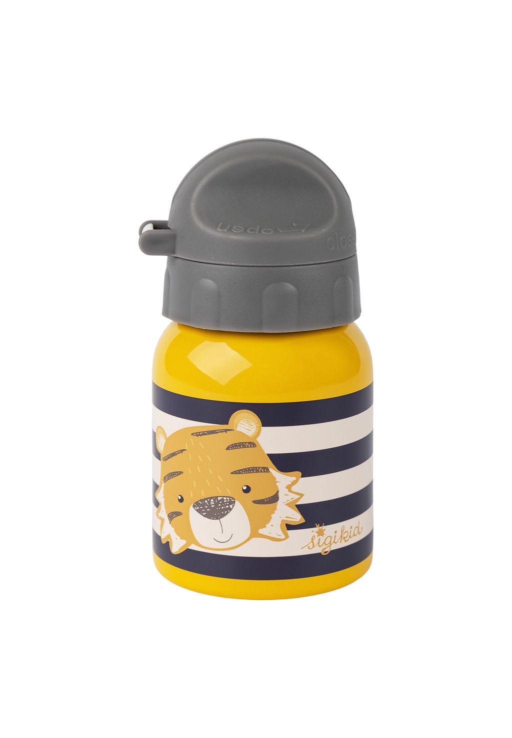 Детская бутылка для воды Edelstahl tiger 250 мл Sigikid, жёлто-чёрно-белая
Детская бутылка для воды Edelstahl tiger 250 мл Sigikid, жёлто-чёрно-белая
