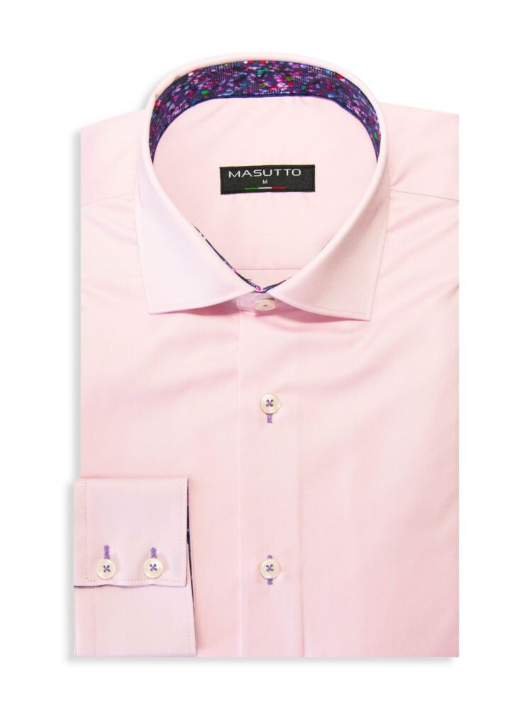 Контрастная спортивная рубашка классического кроя Francisco Masutto, розовый
Контрастная спортивная рубашка классического кроя Francisco Masutto, розовый