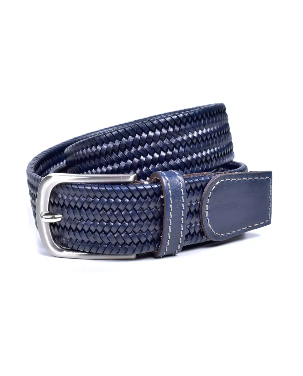 Мужской кожаный ремень с синей тесьмой Miguel Bellido, синий
Мужской кожаный ремень с синей тесьмой Miguel Bellido, синий