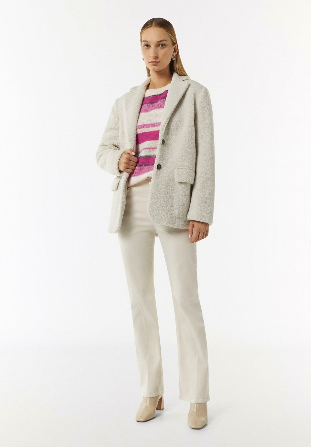 Джемпер GESTREIFTER comma casual identity, белый 
Джемпер GESTREIFTER comma casual identity, белый