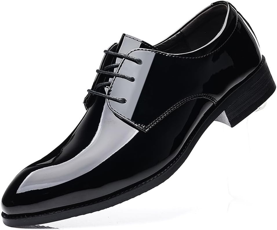 Мужские классические туфли KYOESCAI из лакированной кожи, оксфорды, формальные деловые, с противоскользящей подошвой, современные туфли для костюма и смокинга, черный
Мужские классические туфли KYOESCAI из лакированной кожи, оксфорды, формальные деловые, с противоскользящей подошвой, современные туфли для костюма и смокинга, черный