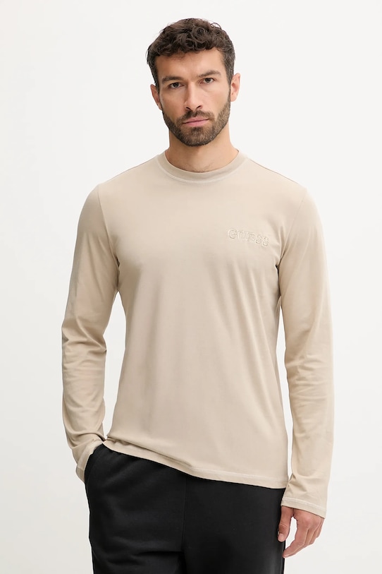 Лонгслив пижамный хлопковый Guess, бежевый
Лонгслив пижамный хлопковый Guess, бежевый
