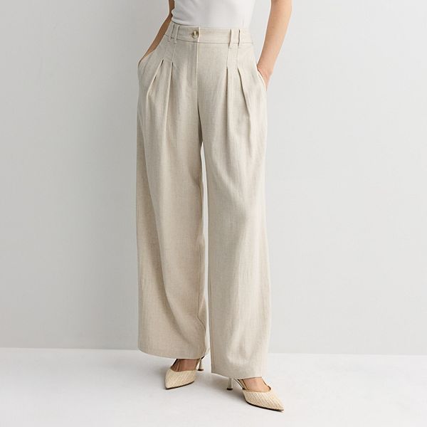 Брюки Petite с плиссировкой из смесового льна Nine West, Natural Flax
Брюки Petite с плиссировкой из смесового льна Nine West, Natural Flax