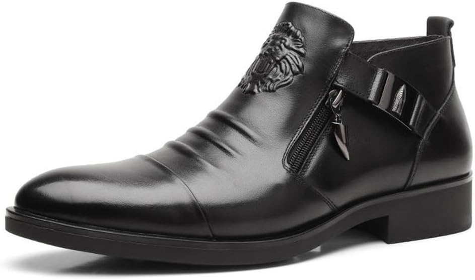 Мужские классические ботинки выше щиколотки с молнией, с низким удобным массивным каблуком, стильные ботинки без шнуровки Kyoescai, черный
Мужские классические ботинки выше щиколотки с молнией, с низким удобным массивным каблуком, стильные ботинки без шнуровки Kyoescai, черный