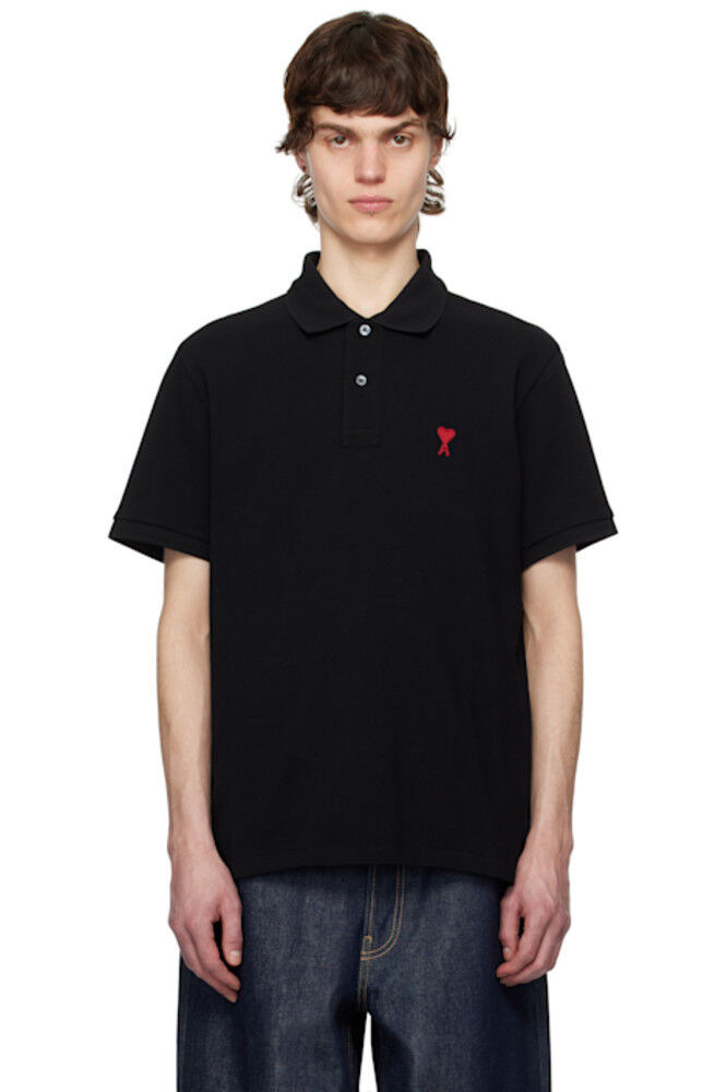 Черная хлопковая футболка-поло Ami de Coeur AMI Paris
Черная хлопковая футболка-поло Ami de Coeur AMI Paris