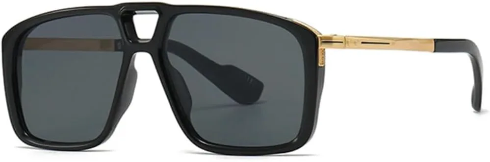 Мужские солнцезащитные очки в стиле ретро с двойной перемычкой, защита от УФ-излучения UV400, модные женские очки с заклепками, градиентный дизайн VVTWSSW, Black Gray
Мужские солнцезащитные очки в стиле ретро с двойной перемычкой, защита от УФ-излучения UV400, модные женские очки с заклепками, градиентный дизайн VVTWSSW, Black Gray