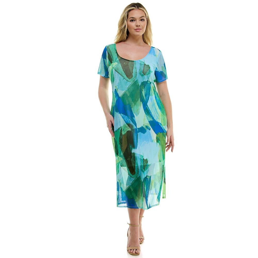 Облегающее платье миди размера плюс для юниоров в сетку с овальным вырезом и боковым разрезом As U Wish, цвет Ivory Blue Green
Облегающее платье миди размера плюс для юниоров в сетку с овальным вырезом и боковым разрезом As U Wish, цвет Ivory Blue Green