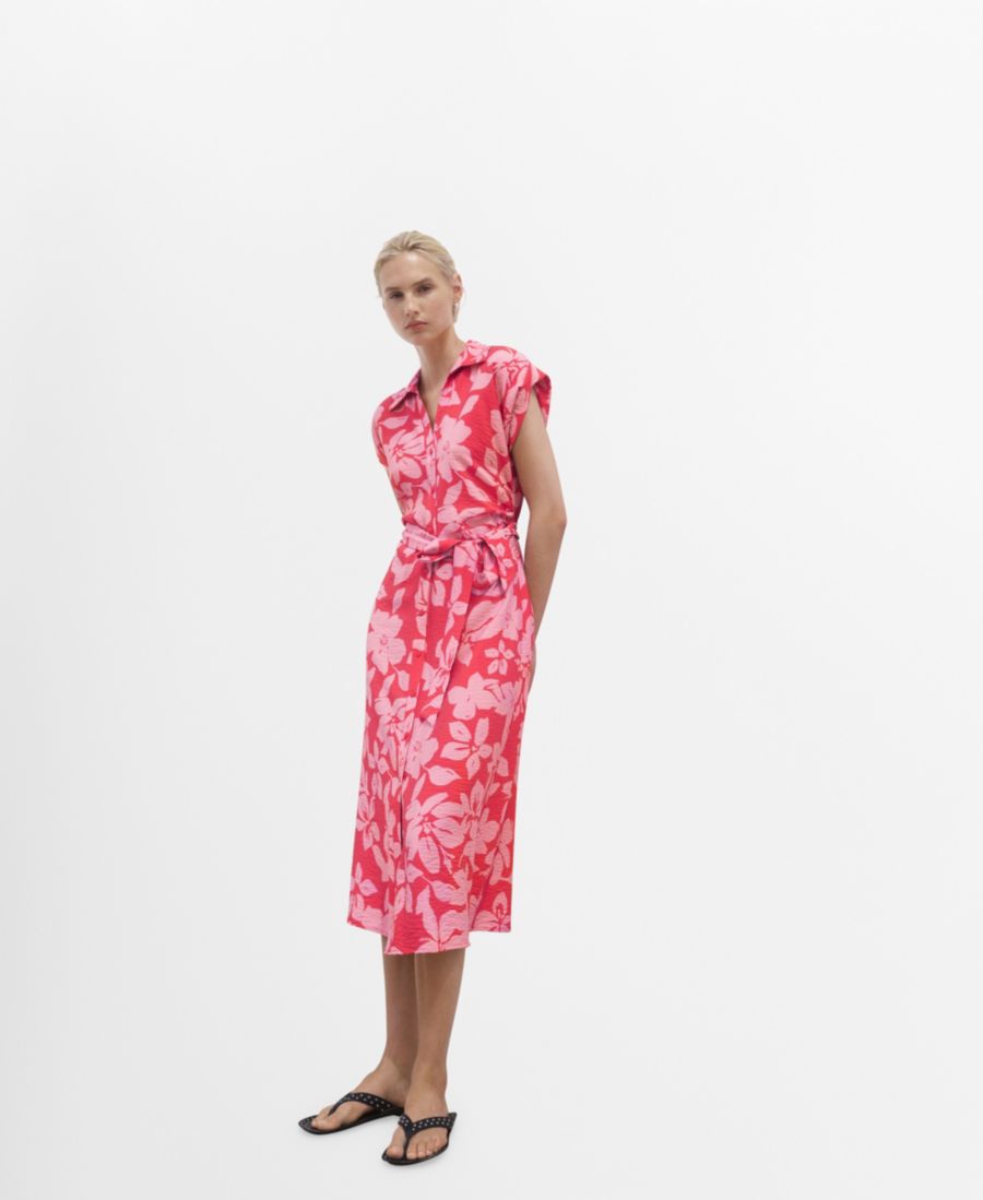 Женское платье-рубашка с цветочным принтом MANGO, Fuchsia
Женское платье-рубашка с цветочным принтом MANGO, Fuchsia