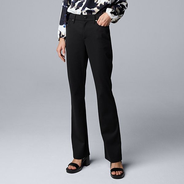 Женские брюки bootcut mid rise из понте с 5 карманами Simply Vera Vera Wang, Black
Женские брюки bootcut mid rise из понте с 5 карманами Simply Vera Vera Wang, Black
