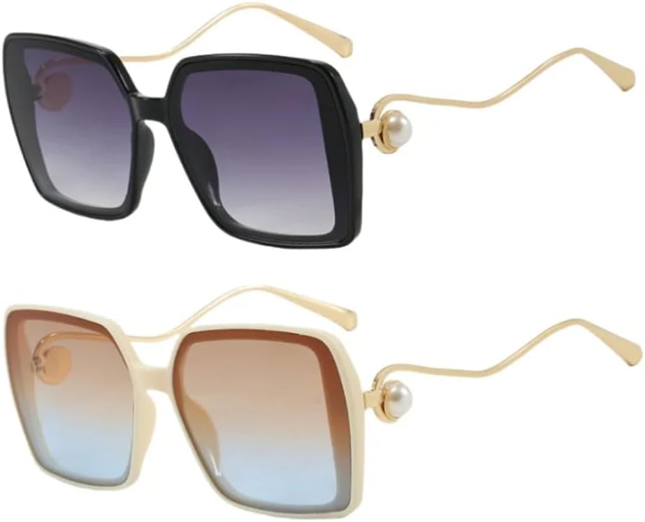 Большие солнцезащитные очки для женщин и мужчин в стиле ретро, роскошные, с жемчужной отделкой, увеличенного размера, защита от УФ-излучения UV400 (черно-бежевые) TVTBBVV, Black Beige
Большие солнцезащитные очки для женщин и мужчин в стиле ретро, роскошные, с жемчужной отделкой, увеличенного размера, защита от УФ-излучения UV400 (черно-бежевые) TVTBBVV, Black Beige