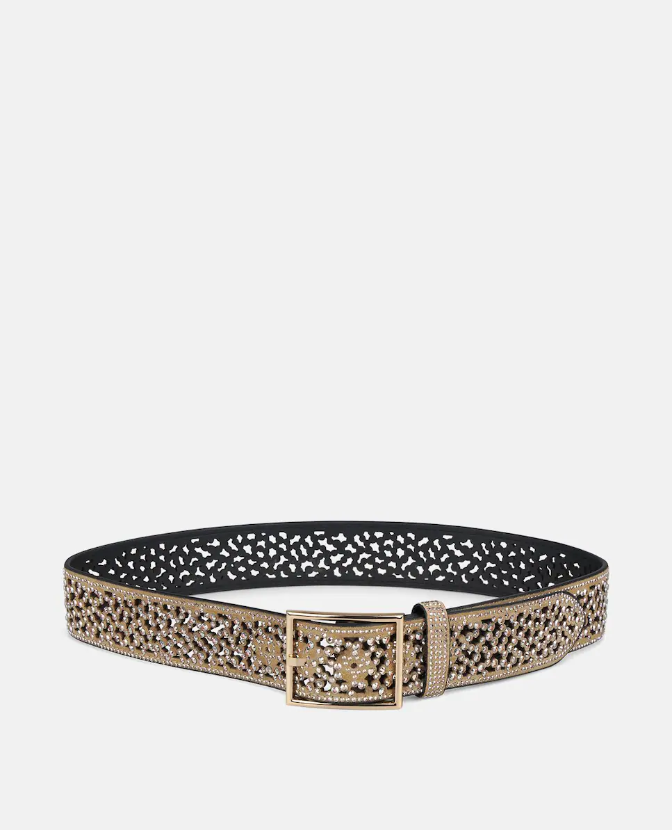 Женский кожаный ремень с деталями и квадратной пряжкой Alma en Pena, бежевый
Женский кожаный ремень с деталями и квадратной пряжкой Alma en Pena, бежевый