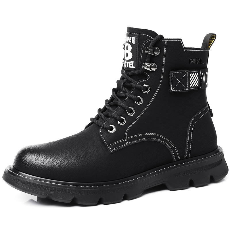 PEHL Короткие мартинсы мужские черные с черной флисовой подкладкой, цвет Black Fleece-Lined
PEHL Короткие мартинсы мужские черные с черной флисовой подкладкой, цвет Black Fleece-Lined