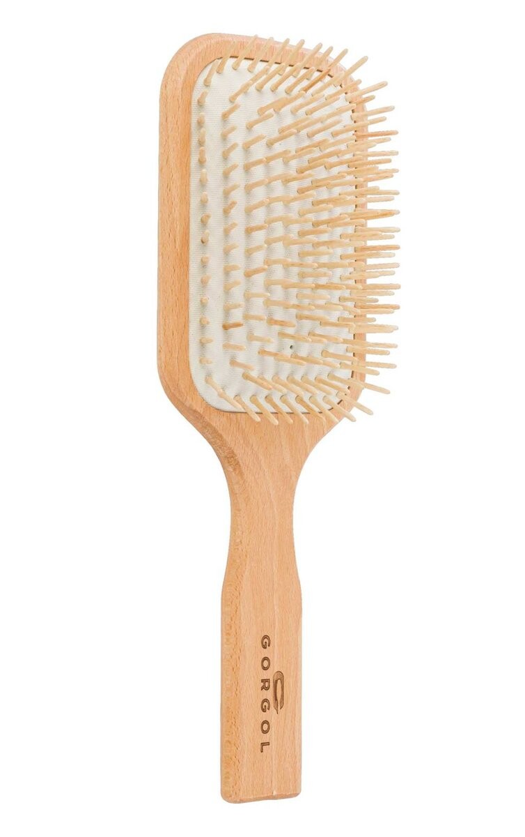 Пневматическая лопастная щетка Gorgol, деревянная булавка, 11 рядов, светлый цвет 
Пневматическая лопастная щетка Gorgol, деревянная булавка, 11 рядов, светлый цвет