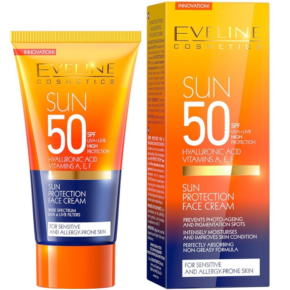 Eveline Cosmetics, Солнцезащитный крем для лица SPF50, 50мл
Eveline Cosmetics, Солнцезащитный крем для лица SPF50, 50мл