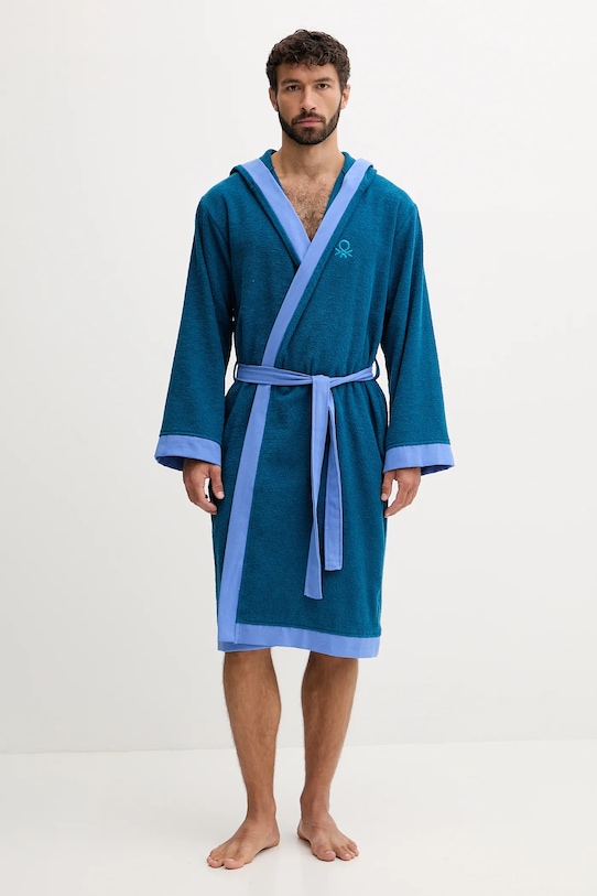 Хлопковый халат United Colors Of Benetton, бирюзовый
Хлопковый халат United Colors Of Benetton, бирюзовый