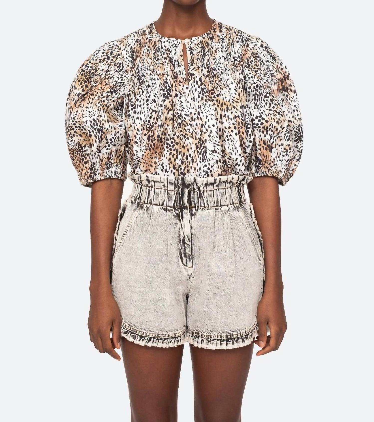 Топ Lana с присборенными рукавами-фонариками, цвет Multi SEA
Топ Lana с присборенными рукавами-фонариками, цвет Multi SEA