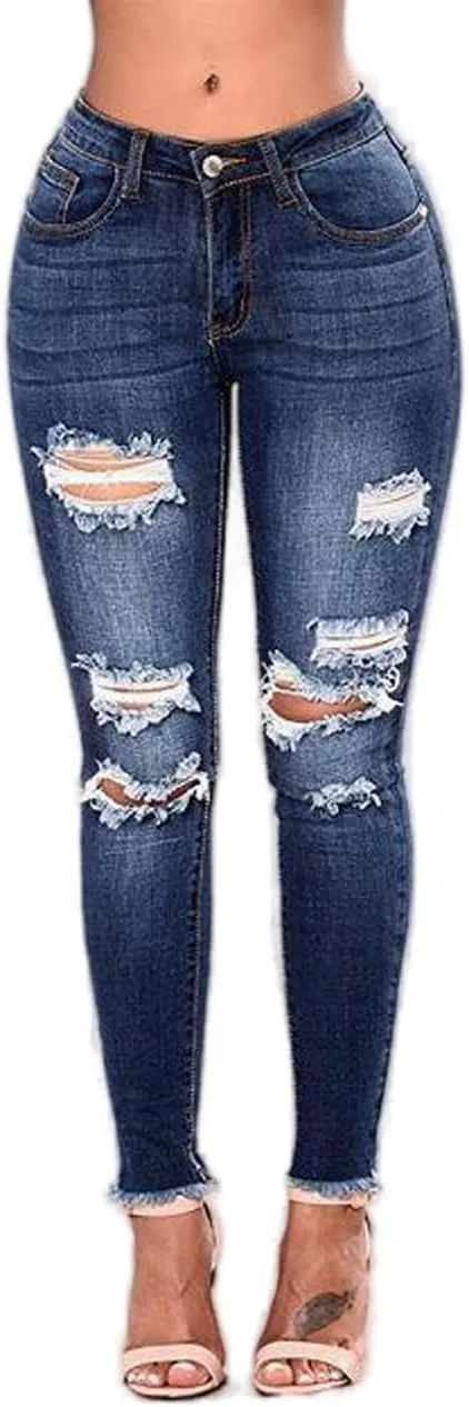 Женские джинсы Skinny с потертостями и разрывами, зауженные, с эффектом подтяжки YCHUNHUI
Женские джинсы Skinny с потертостями и разрывами, зауженные, с эффектом подтяжки YCHUNHUI