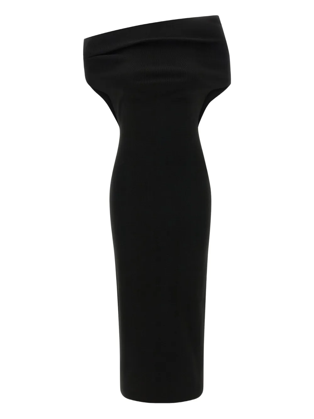 Платье миди в рубчик с открытыми плечами ARMARIUM, черный
Платье миди в рубчик с открытыми плечами ARMARIUM, черный