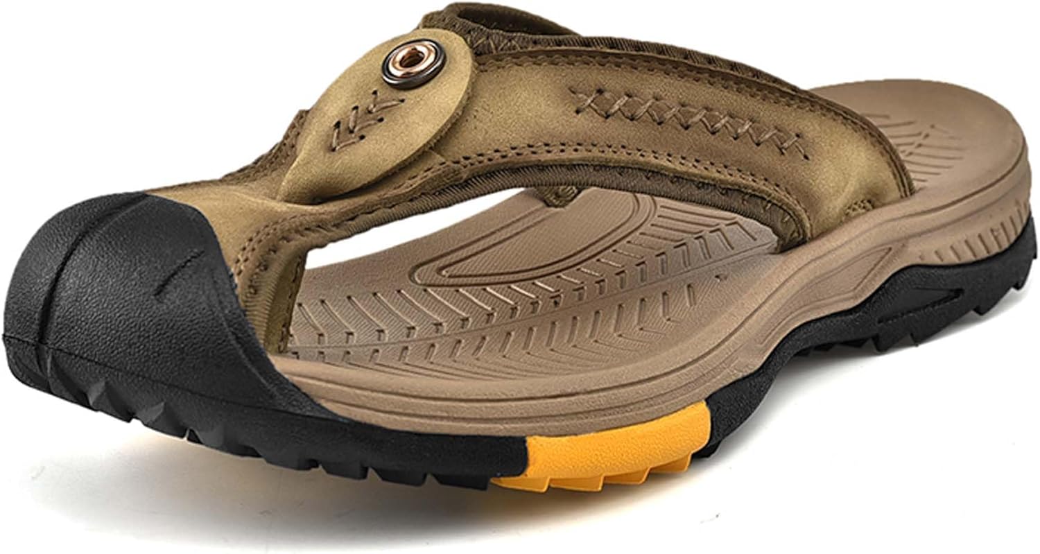 Мужские сандалии-шлепанцы премиум-класса из натуральной коровьей кожи, с защитным носком и нескользящей резиновой подошвой. Стильная летняя обувь Generic, бежевый
Мужские сандалии-шлепанцы премиум-класса из натуральной коровьей кожи, с защитным носком и нескользящей резиновой подошвой. Стильная летняя обувь Generic, бежевый