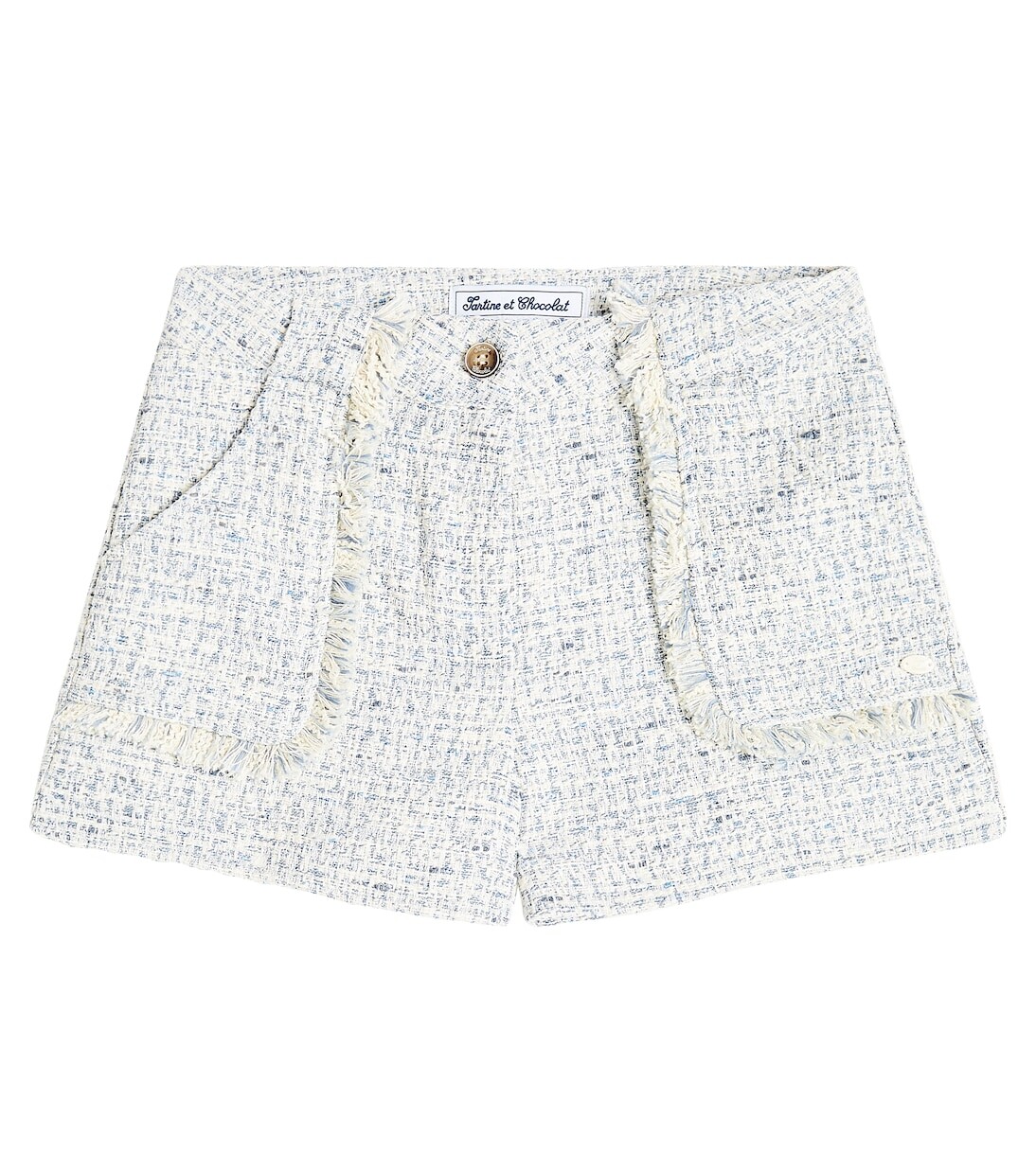 Твидовые шорты с бахромой Tartine Et Chocolat, синий
Твидовые шорты с бахромой Tartine Et Chocolat, синий