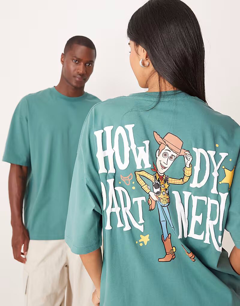 Футболка унисекс оверсайз ASOS DESIGN Disney Pixar с принтом «История игрушек Вуди» зеленого цвета
Футболка унисекс оверсайз ASOS DESIGN Disney Pixar с принтом «История игрушек Вуди» зеленого цвета