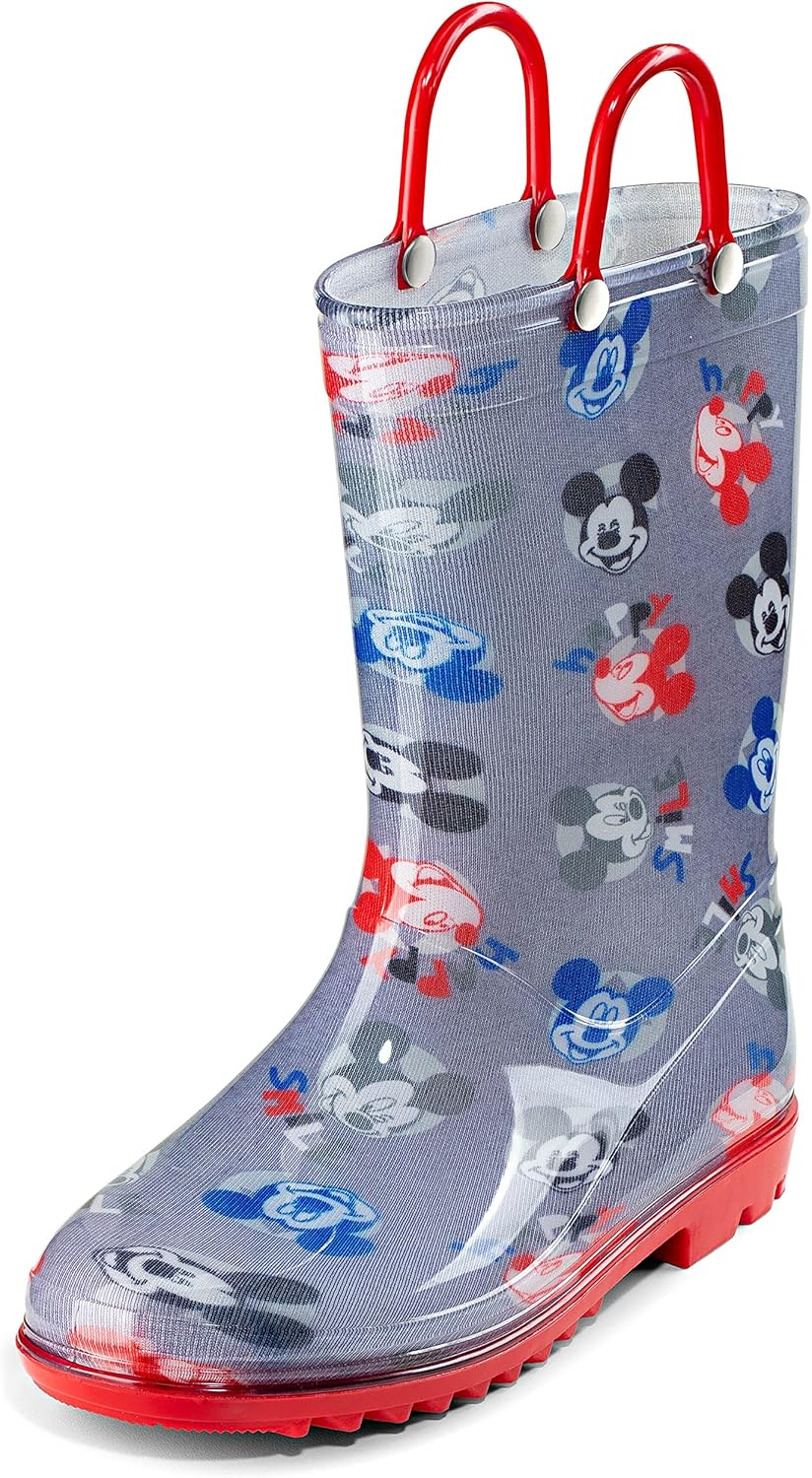 Детские водонепроницаемые ПВХ сапоги Disney с Микки Маусом и ручками - для малышей и маленьких детей, красный
Детские водонепроницаемые ПВХ сапоги Disney с Микки Маусом и ручками - для малышей и маленьких детей, красный