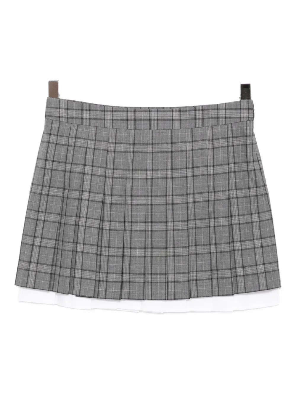 Юбка из шерсти в клетку Juun.J, серый 
Юбка из шерсти в клетку Juun.J, серый