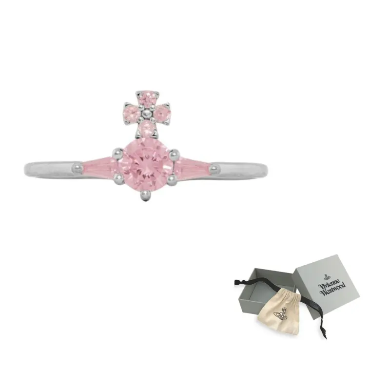 Vivienne Westwood Женское кольцо с кристаллами, розовые
Vivienne Westwood Женское кольцо с кристаллами, розовые