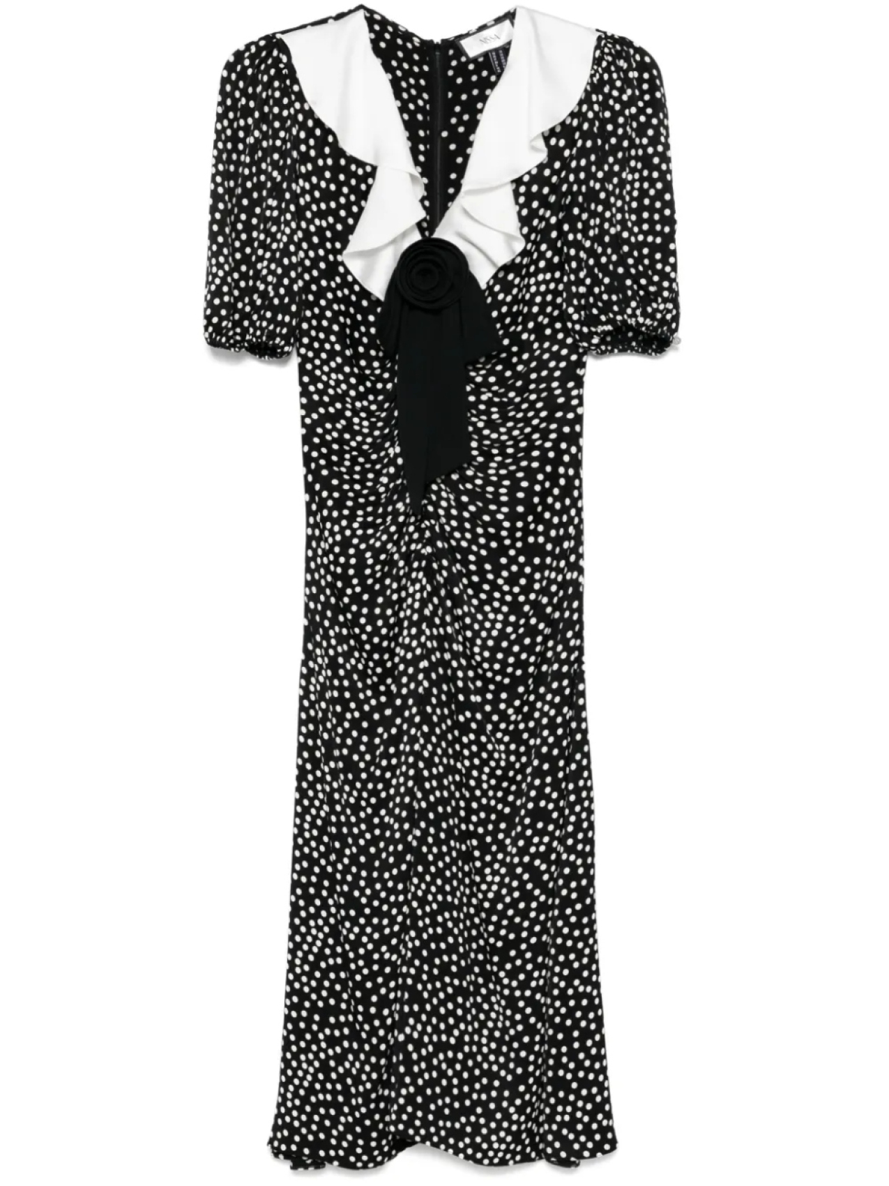 NISSA платье макси в горох, черный 
NISSA платье макси в горох, черный