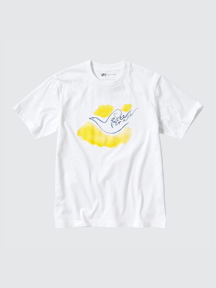 Футболка с рисунком «Мир для всех» ines de la fressange Uniqlo, цвет 00 белый 
Футболка с рисунком «Мир для всех» ines de la fressange Uniqlo, цвет 00 белый