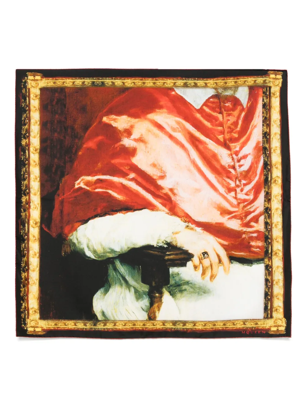 Шарф с принтом Alexander McQueen, красный
Шарф с принтом Alexander McQueen, красный