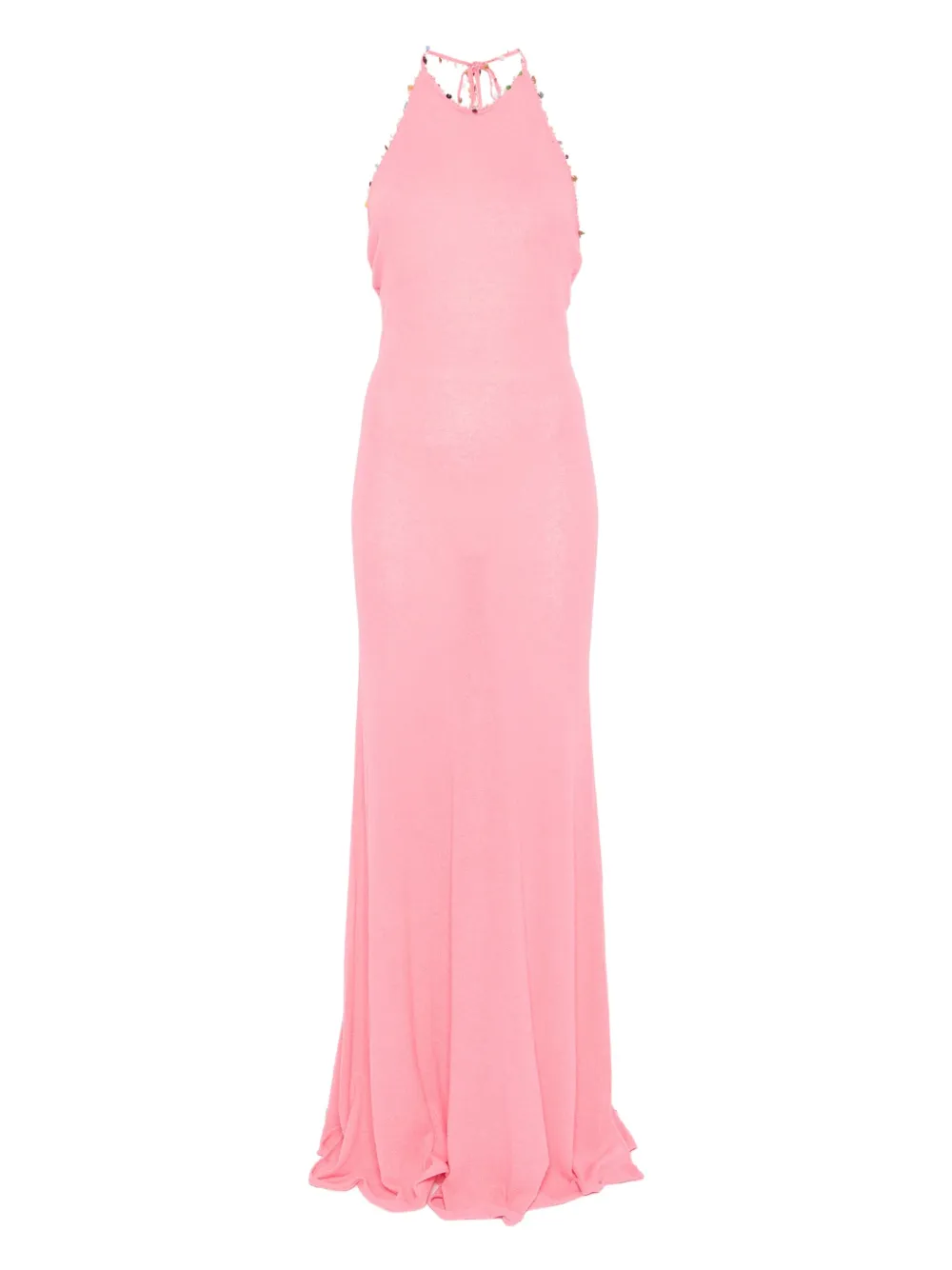 Декорированное платье с вырезом халтер Christopher Esber, розовый
Декорированное платье с вырезом халтер Christopher Esber, розовый
