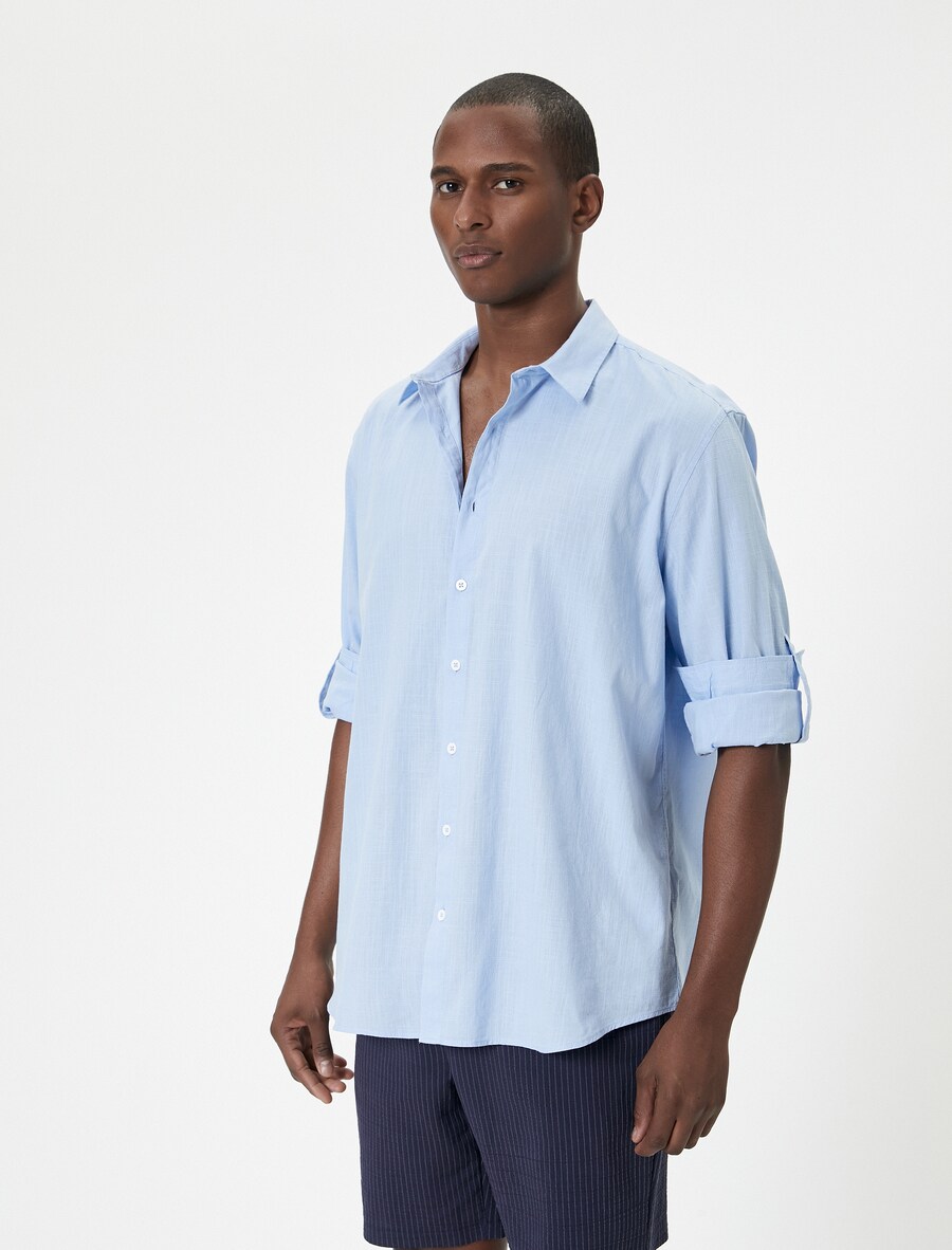 Рубашка обычного кроя на пуговицах Koton, светло-синий
Рубашка обычного кроя на пуговицах Koton, светло-синий