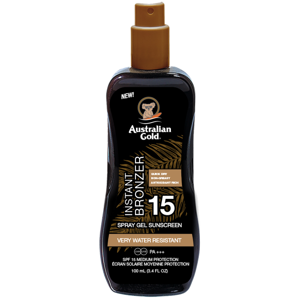 Гель-спрей для загара с бронзатором spf15, 100 мл Australian Gold Instant bronzer
Гель-спрей для загара с бронзатором spf15, 100 мл Australian Gold Instant bronzer